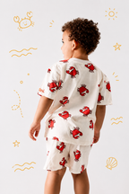 Baby boy cotton 2-piece outfit set / orange