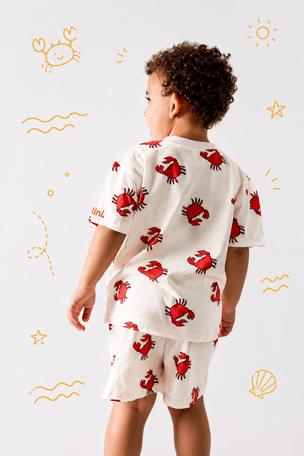 Baby boy cotton 2-piece outfit set / orange