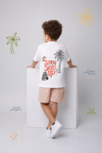Baby boy cotton 2-piece outfit set / orange z