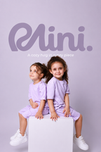 Baby girl cotton 2-piece outfit set / light purple