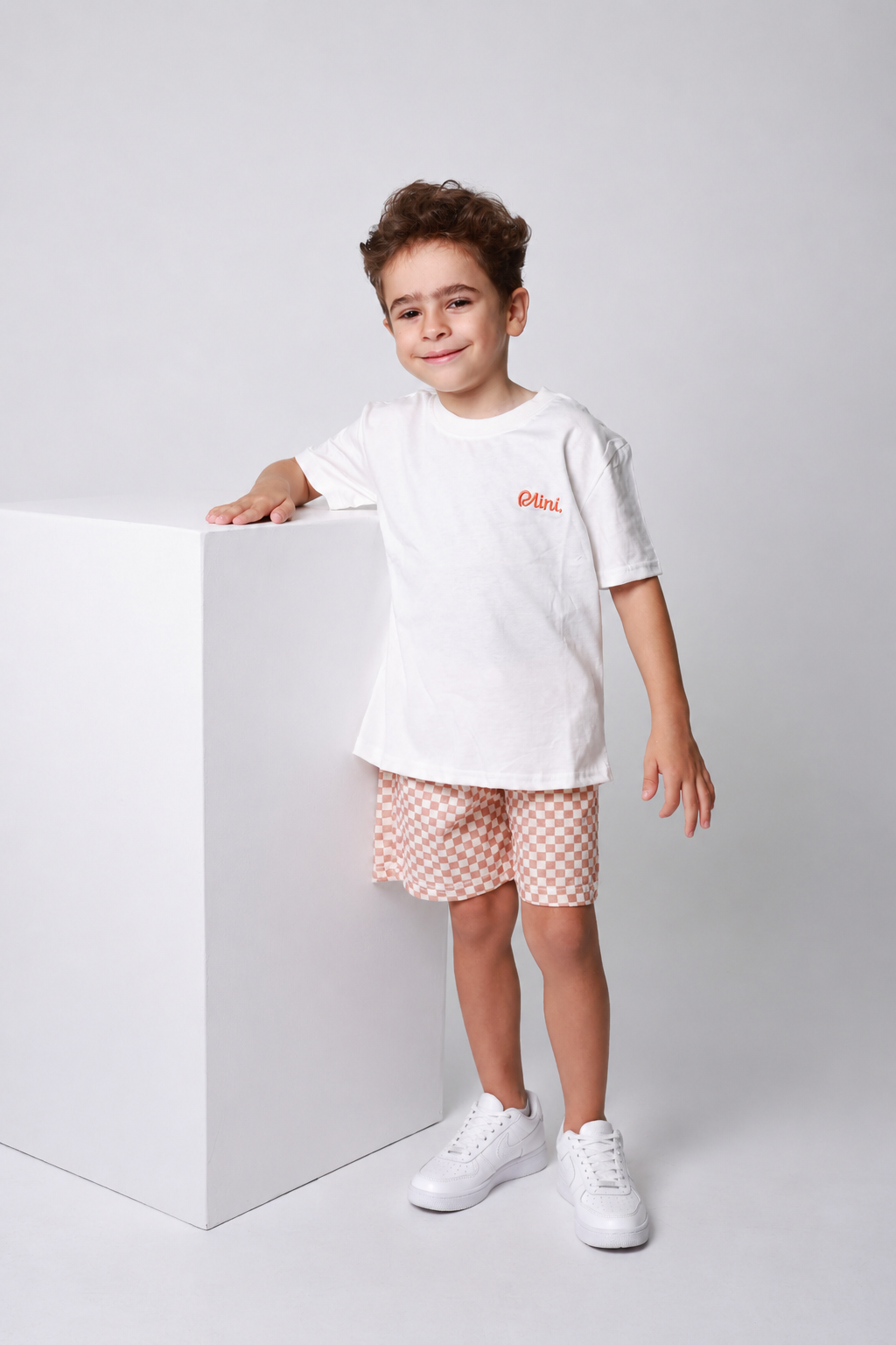 Baby boy cotton 2-piece outfit set / orange z