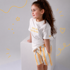 Unisex cotton 2-piece outfit set / yellow