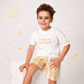 Unisex cotton 2-piece outfit set / yellow