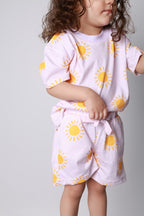 baby girls cotton 2-piece outfit set / sun