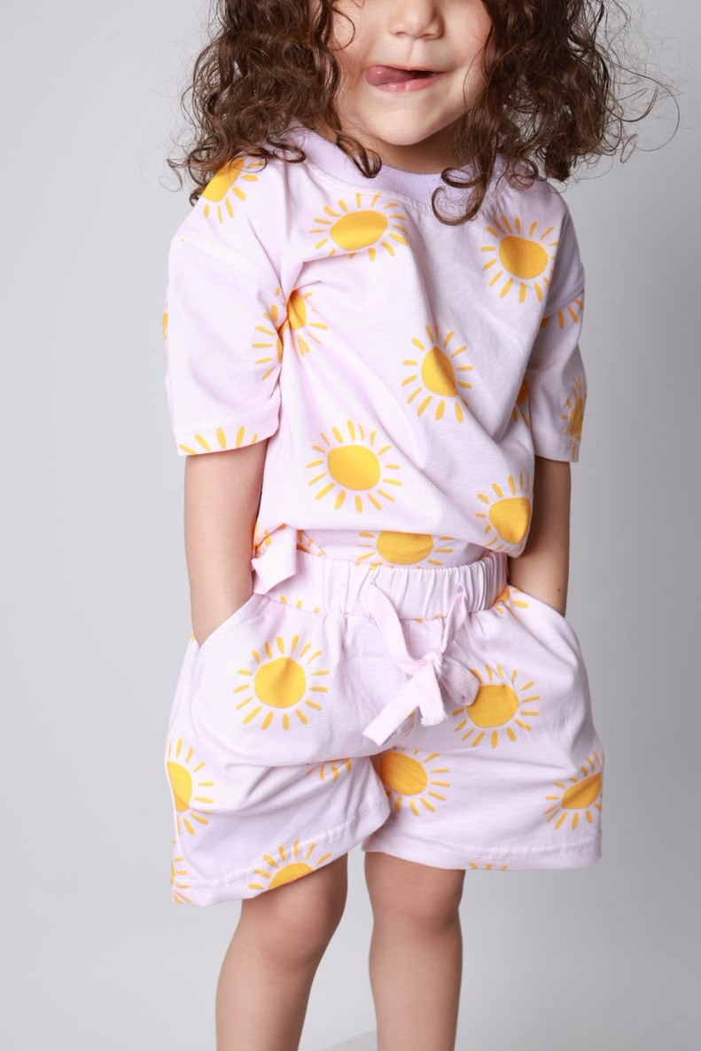baby girls cotton 2-piece outfit set / sun