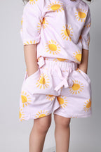 baby girls cotton 2-piece outfit set / sun