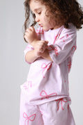 Baby girl cotton 2-piece outfit set / pink