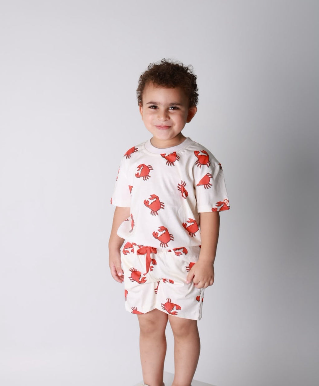 Baby boy cotton 2-piece outfit set / orange