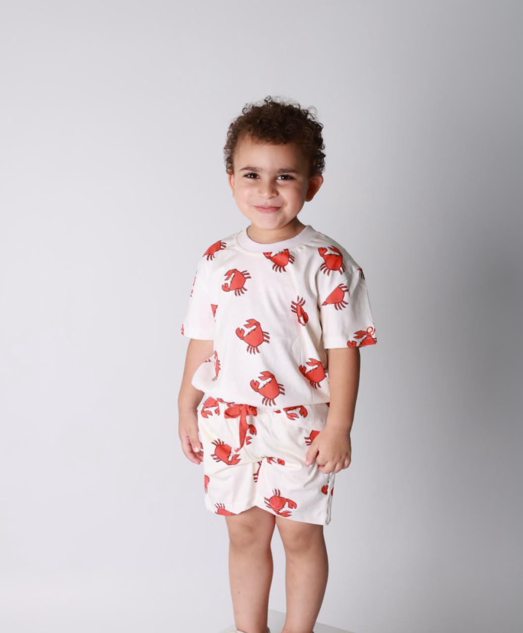 Baby boy cotton 2-piece outfit set / orange