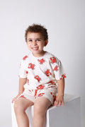 Baby boy cotton 2-piece outfit set / orange