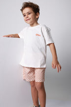 Baby boy cotton 2-piece outfit set / orange z