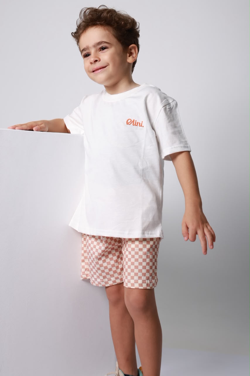 Baby boy cotton 2-piece outfit set / orange z