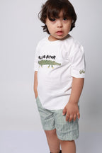 Baby boy cotton 2-piece outfit set / green