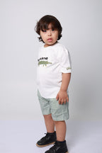 Baby boy cotton 2-piece outfit set / green