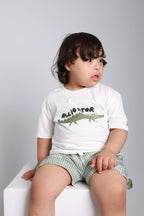Baby boy cotton 2-piece outfit set / green