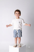 Baby boy cotton 2-piece outfit set / blue