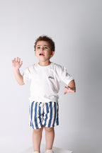 Baby boy cotton 2-piece outfit set / blue